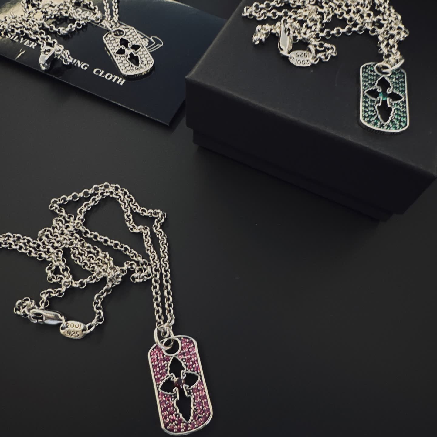 Chrome Hearts Silver Dog Tag Necklace